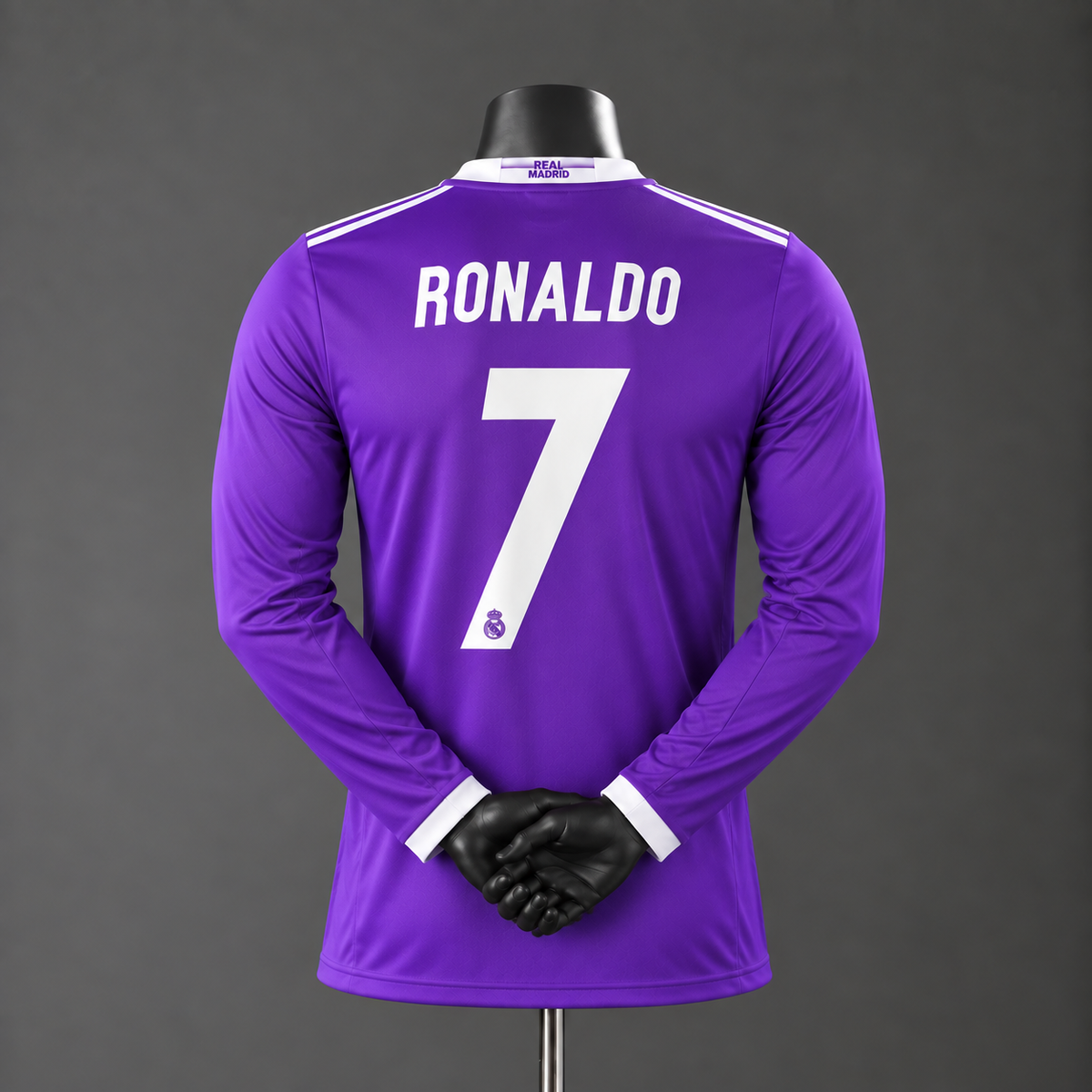 Maillot rétro extérieur Real Madrid 2016-2017 - Floqué Ronaldo - Manches longues