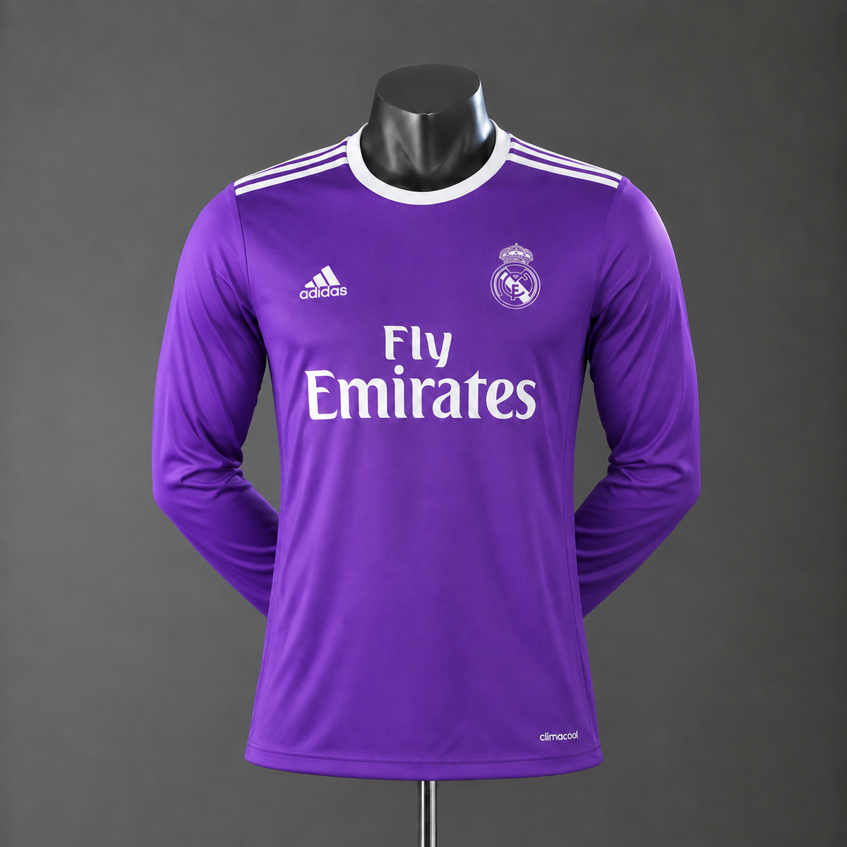 Maillot rétro extérieur Real Madrid 2016-2017 - Floqué Ronaldo - Manches longues
