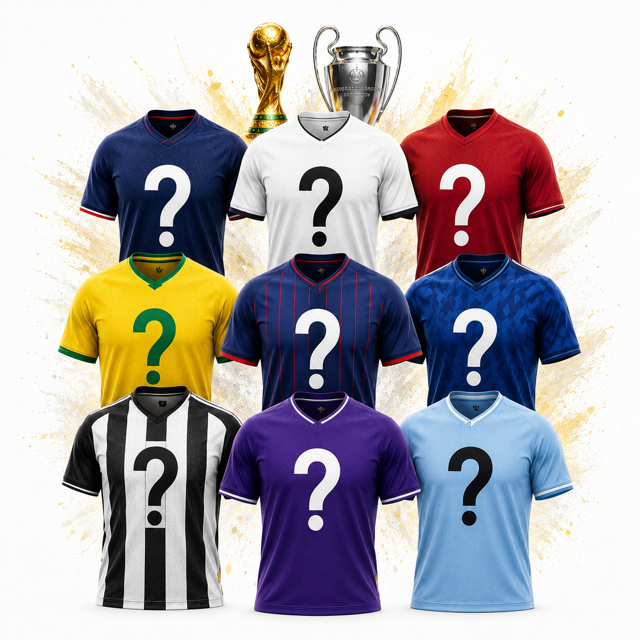 Pack de 9 Maillots Mystères – Clubs & Nations